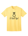 I Said Yes - Diamond Ring Adult T-Shirt-Mens T-Shirt-TooLoud-Yellow-Small-Davson Sales