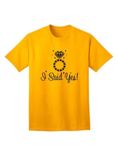 I Said Yes - Diamond Ring Adult T-Shirt-Mens T-Shirt-TooLoud-Gold-Small-Davson Sales