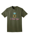 I Said Yes - Diamond Ring - Color Adult Dark T-Shirt-Mens T-Shirt-TooLoud-Military-Green-Small-Davson Sales