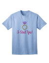 I Said Yes - Diamond Ring - Color Adult T-Shirt-Mens T-Shirt-TooLoud-Light-Blue-Small-Davson Sales