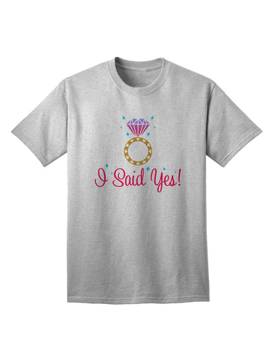 I Said Yes - Diamond Ring - Color Adult T-Shirt-Mens T-Shirt-TooLoud-AshGray-Small-Davson Sales