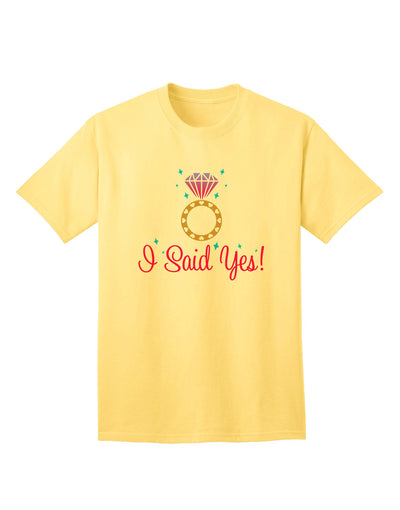 I Said Yes - Diamond Ring - Color Adult T-Shirt-Mens T-Shirt-TooLoud-Yellow-Small-Davson Sales