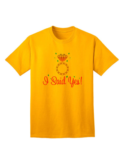 I Said Yes - Diamond Ring - Color Adult T-Shirt-Mens T-Shirt-TooLoud-Gold-Small-Davson Sales