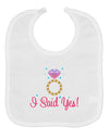 I Said Yes - Diamond Ring - Color Baby Bib