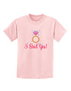 I Said Yes - Diamond Ring - Color Childrens T-Shirt-Childrens T-Shirt-TooLoud-PalePink-X-Small-Davson Sales