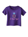 I Said Yes - Diamond Ring - Color Infant T-Shirt Dark-Infant T-Shirt-TooLoud-Purple-06-Months-Davson Sales