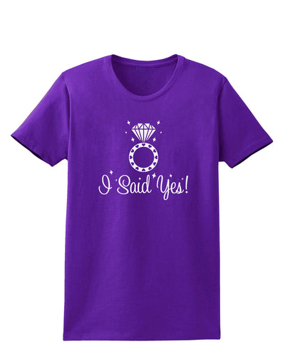 I Said Yes - Diamond Ring Womens Dark T-Shirt-TooLoud-Purple-X-Small-Davson Sales