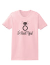 I Said Yes - Diamond Ring Womens T-Shirt-Womens T-Shirt-TooLoud-PalePink-X-Small-Davson Sales