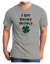 I See Drunk People Funny Adult V-Neck T-shirt by TooLoud-Mens V-Neck T-Shirt-TooLoud-HeatherGray-Small-Davson Sales