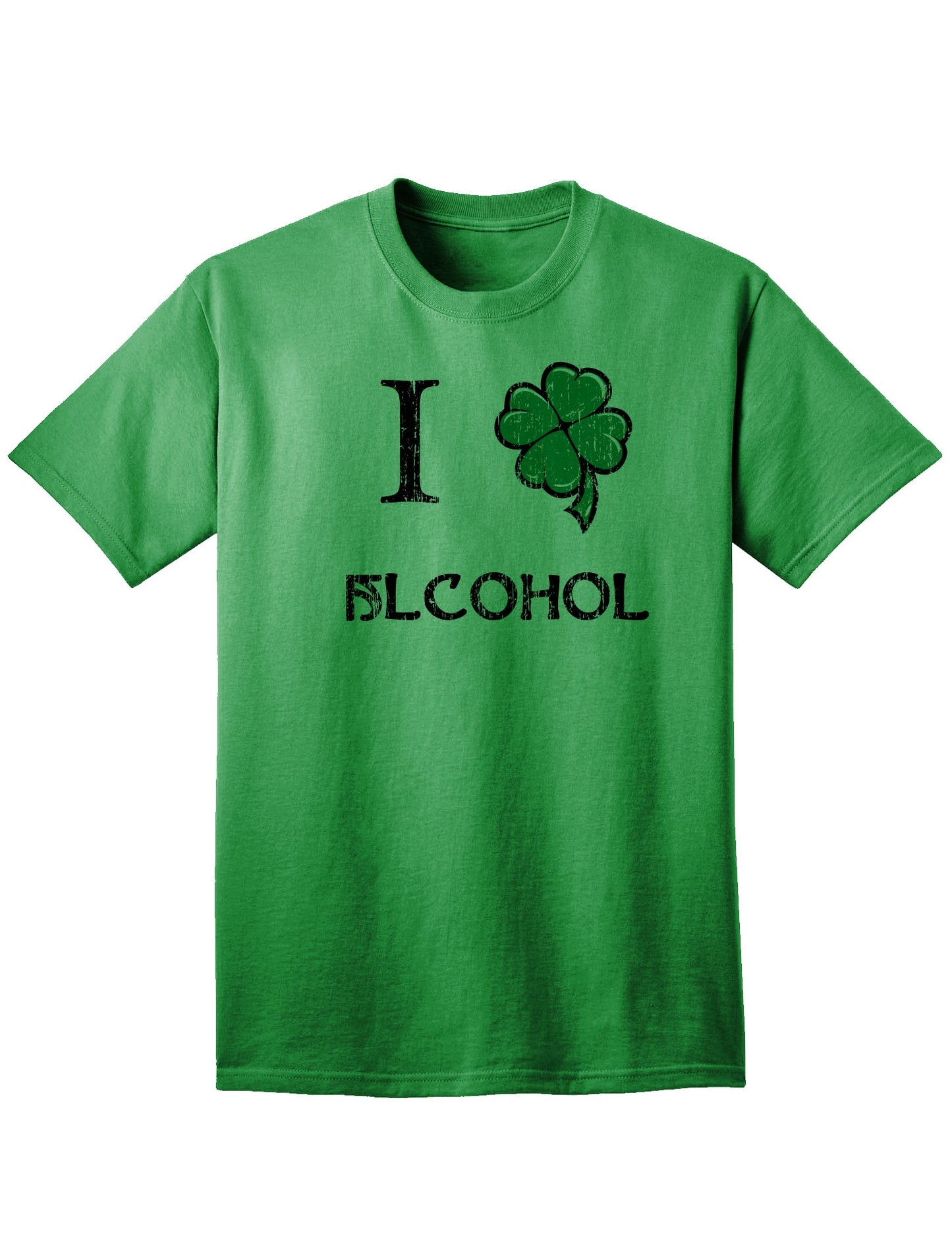 I Shamrock Alcohol Adult Unisex St Patrick's Day T-Shirt-TooLoud-Kelly Green-Small-Davson Sales