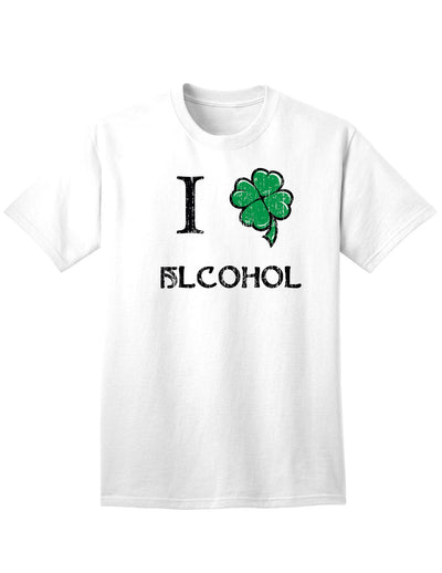 I Shamrock Alcohol Adult Unisex St Patrick's Day T-Shirt-TooLoud-White-Small-Davson Sales