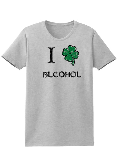 I Shamrock Alcohol Adult Womens St. Patrick's Day T-Shirt-TooLoud-Ash Gray-Small-Davson Sales