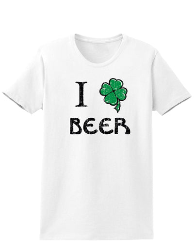 I Shamrock Beer Adult Womens St. Patrick's Day T-Shirt-TooLoud-White-Small-Davson Sales