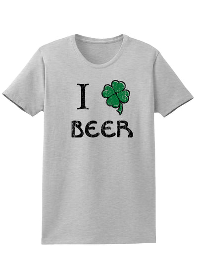 I Shamrock Beer Adult Womens St. Patrick's Day T-Shirt-TooLoud-Ash Gray-Small-Davson Sales