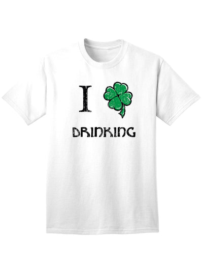 I Shamrock Drinking Adult Unisex St Patrick's Day T-Shirt-TooLoud-White-Small-Davson Sales