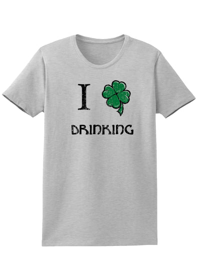 I Shamrock Drinking Adult Womens St. Patrick's Day T-Shirt-TooLoud-Ash Gray-Small-Davson Sales