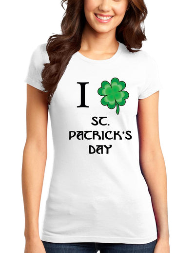 I Shamrock St Patricks Day Adult Womens Ladies Juniors T-Shirt-Womens Juniors T-Shirt-TooLoud-White-Small-Davson Sales