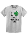 I Shamrock St Patricks Day Childrens T-Shirt-Childrens T-Shirt-TooLoud-Ash Gray-X-Small-Davson Sales