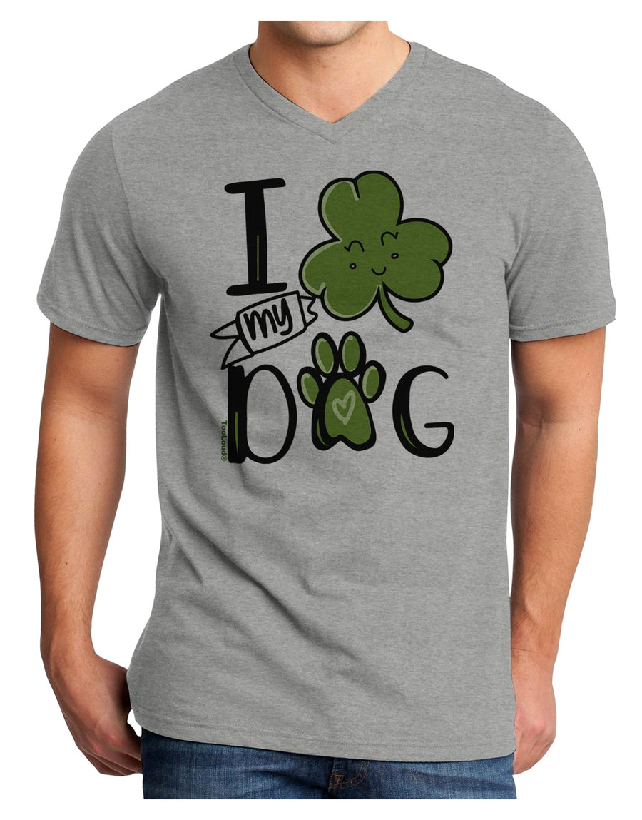 I Shamrock my Dog Adult V-Neck T-shirt-Mens T-Shirt-TooLoud-White-Small-Davson Sales