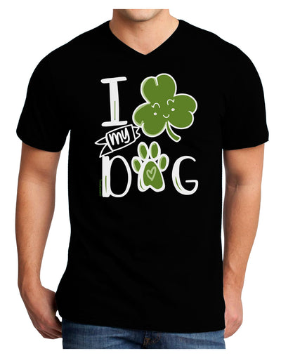 I Shamrock my Dog Adult V-Neck T-shirt-Mens T-Shirt-TooLoud-Black-Small-Davson Sales
