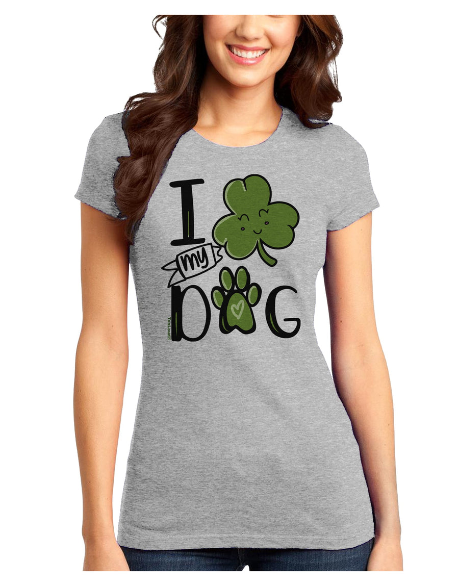 I Shamrock my Dog Juniors Petite T-Shirt-Womens T-Shirt-TooLoud-White-Juniors Fitted X-Small-Davson Sales