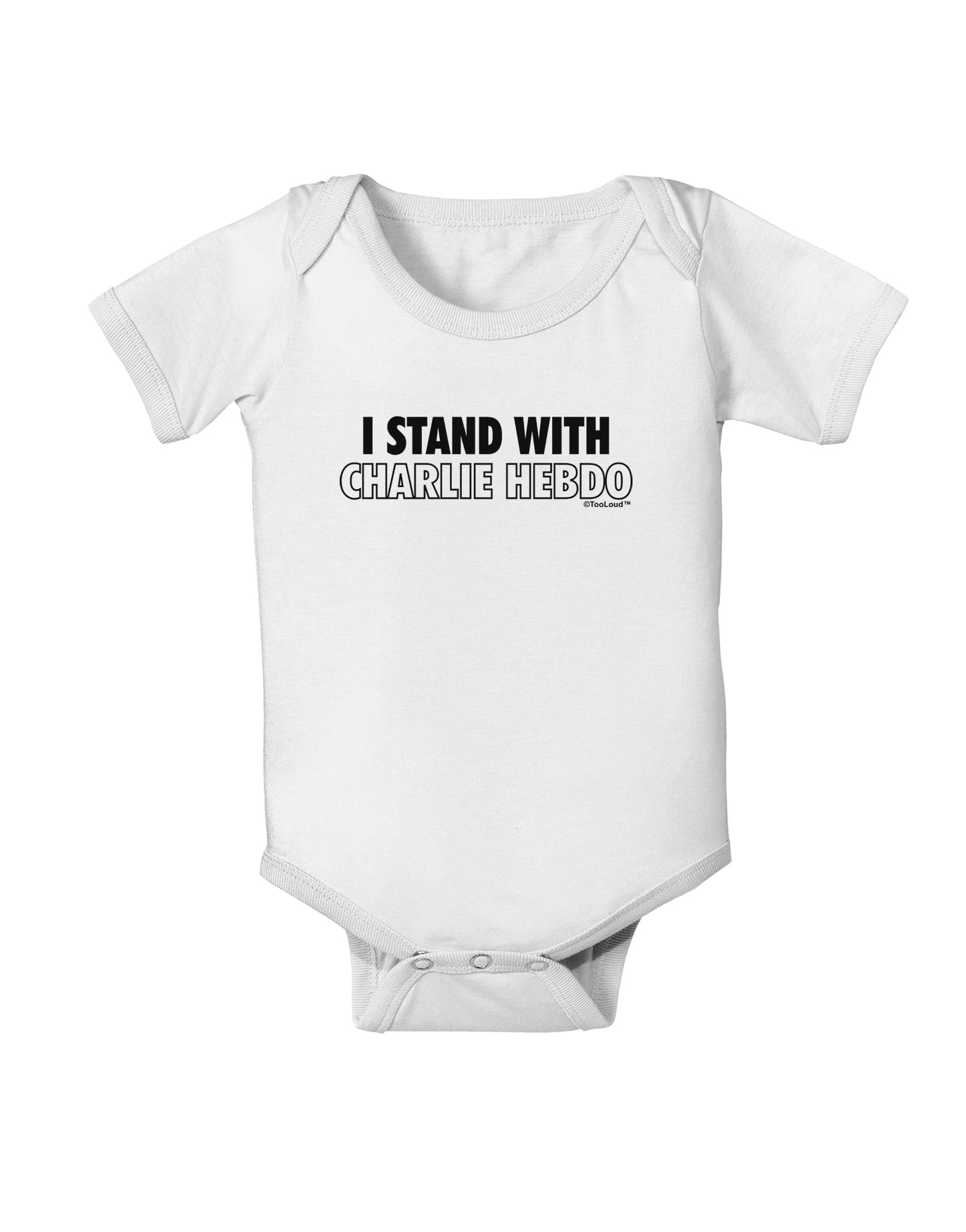 I Stand With Charlie Baby Romper Bodysuit by TooLoud-Baby Romper-TooLoud-White-06-Months-Davson Sales