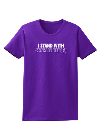 I Stand With Charlie Womens Dark T-Shirt by TooLoud-Womens T-Shirt-TooLoud-Purple-X-Small-Davson Sales