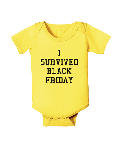 I Survived Black Friday Baby Romper Bodysuit-Baby Romper-TooLoud-Yellow-06-Months-Davson Sales