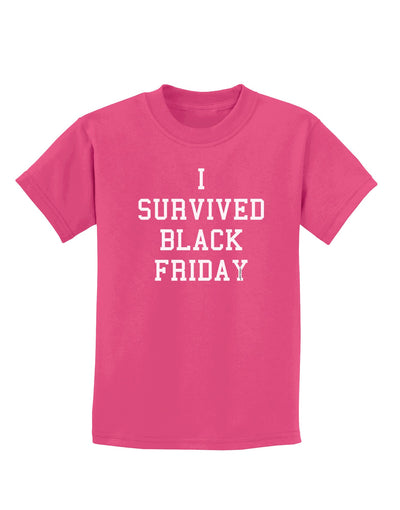 I Survived Black Friday Childrens Dark T-Shirt-Childrens T-Shirt-TooLoud-Sangria-X-Small-Davson Sales