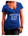 I Survived Black Friday Juniors V-Neck Dark T-Shirt-Womens V-Neck T-Shirts-TooLoud-Royal-Blue-Juniors Fitted Small-Davson Sales