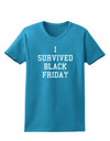 I Survived Black Friday Womens Dark T-Shirt-TooLoud-Turquoise-X-Small-Davson Sales