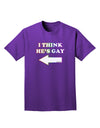 I Think He's Gay Left Adult Dark T-Shirt by TooLoud-Mens T-Shirt-TooLoud-Purple-Small-Davson Sales