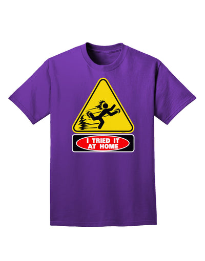 I Tried It At Home Adult Dark T-Shirt-Mens T-Shirt-TooLoud-Purple-Small-Davson Sales