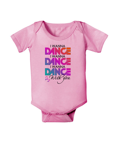 I Wanna Dance With You Baby Romper Bodysuit-Baby Romper-TooLoud-Pink-06-Months-Davson Sales