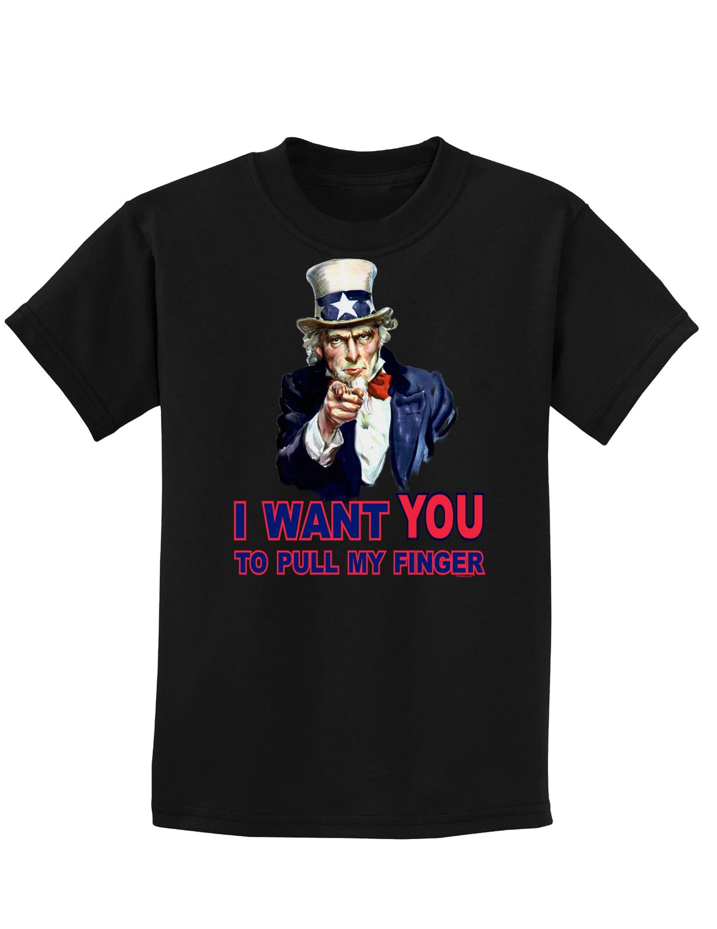 I Want You to Pull My Finger Childrens Dark T-Shirt-Childrens T-Shirt-TooLoud-Black-X-Small-Davson Sales