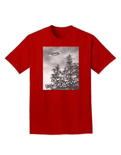 I Want to Believe - UFO Adult Dark T-Shirt by TooLoud-Mens T-Shirt-TooLoud-Red-Small-Davson Sales