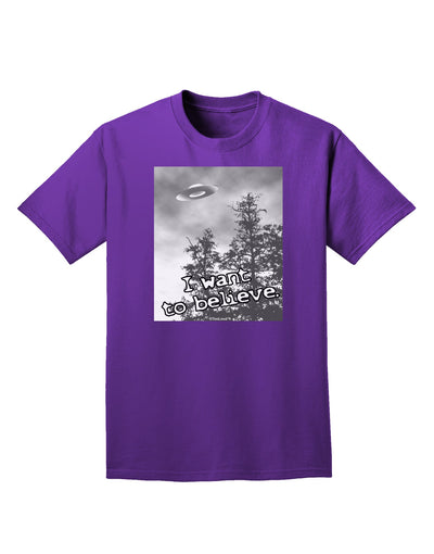 I Want to Believe - UFO Adult Dark T-Shirt by TooLoud-Mens T-Shirt-TooLoud-Purple-Small-Davson Sales