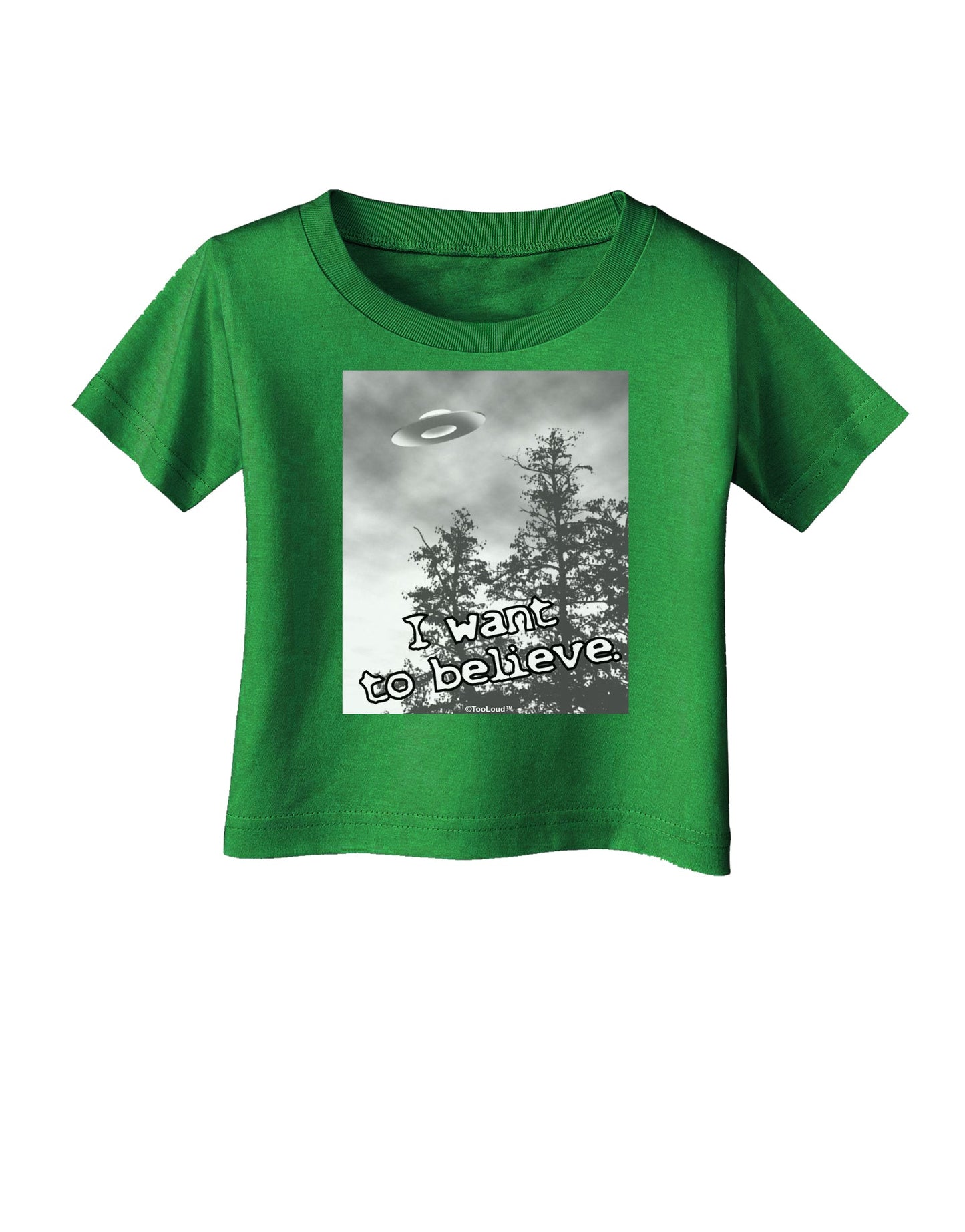 I Want to Believe - UFO Infant T-Shirt Dark by TooLoud-Infant T-Shirt-TooLoud-Clover-Green-06-Months-Davson Sales