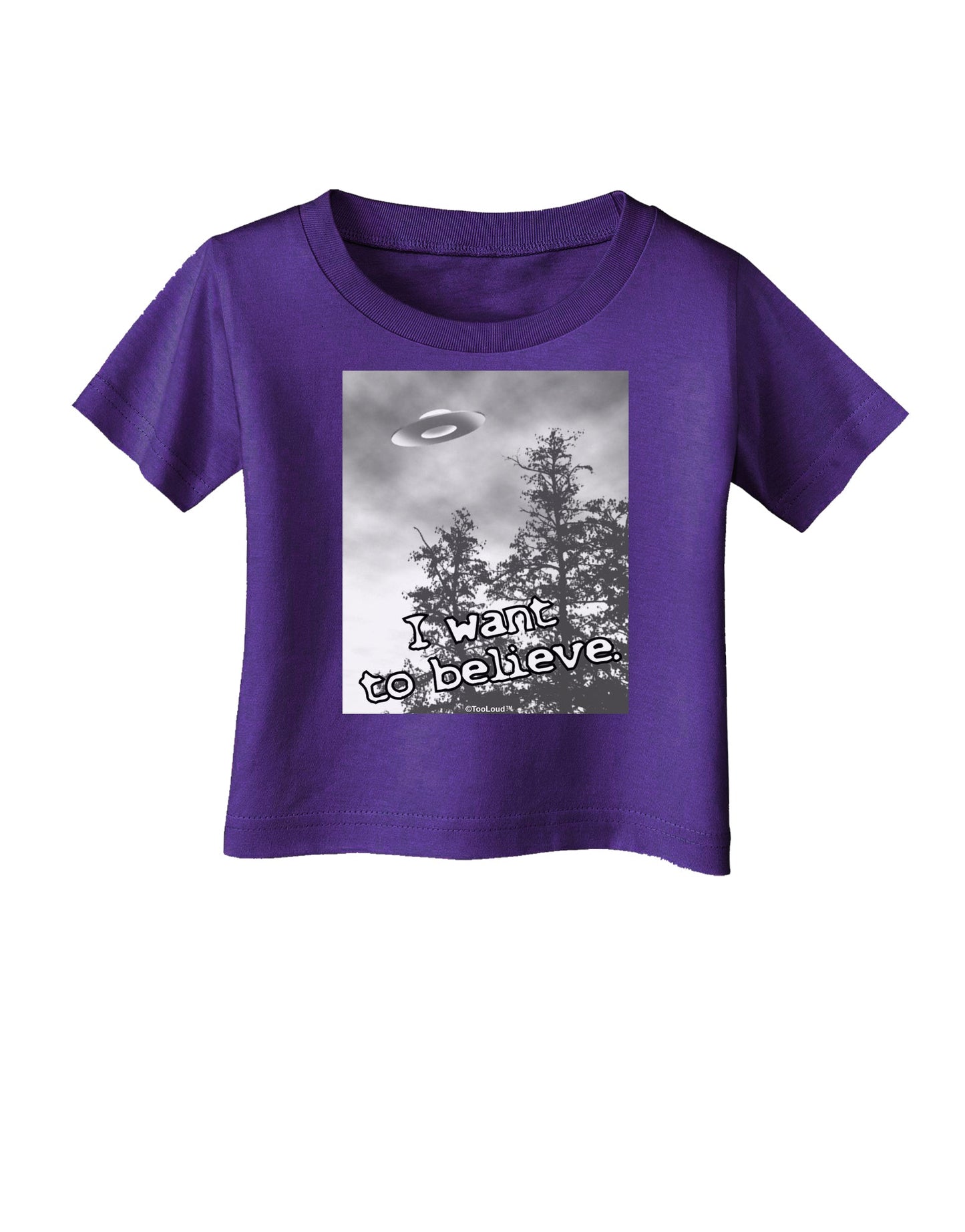 I Want to Believe - UFO Infant T-Shirt Dark by TooLoud-Infant T-Shirt-TooLoud-Purple-06-Months-Davson Sales