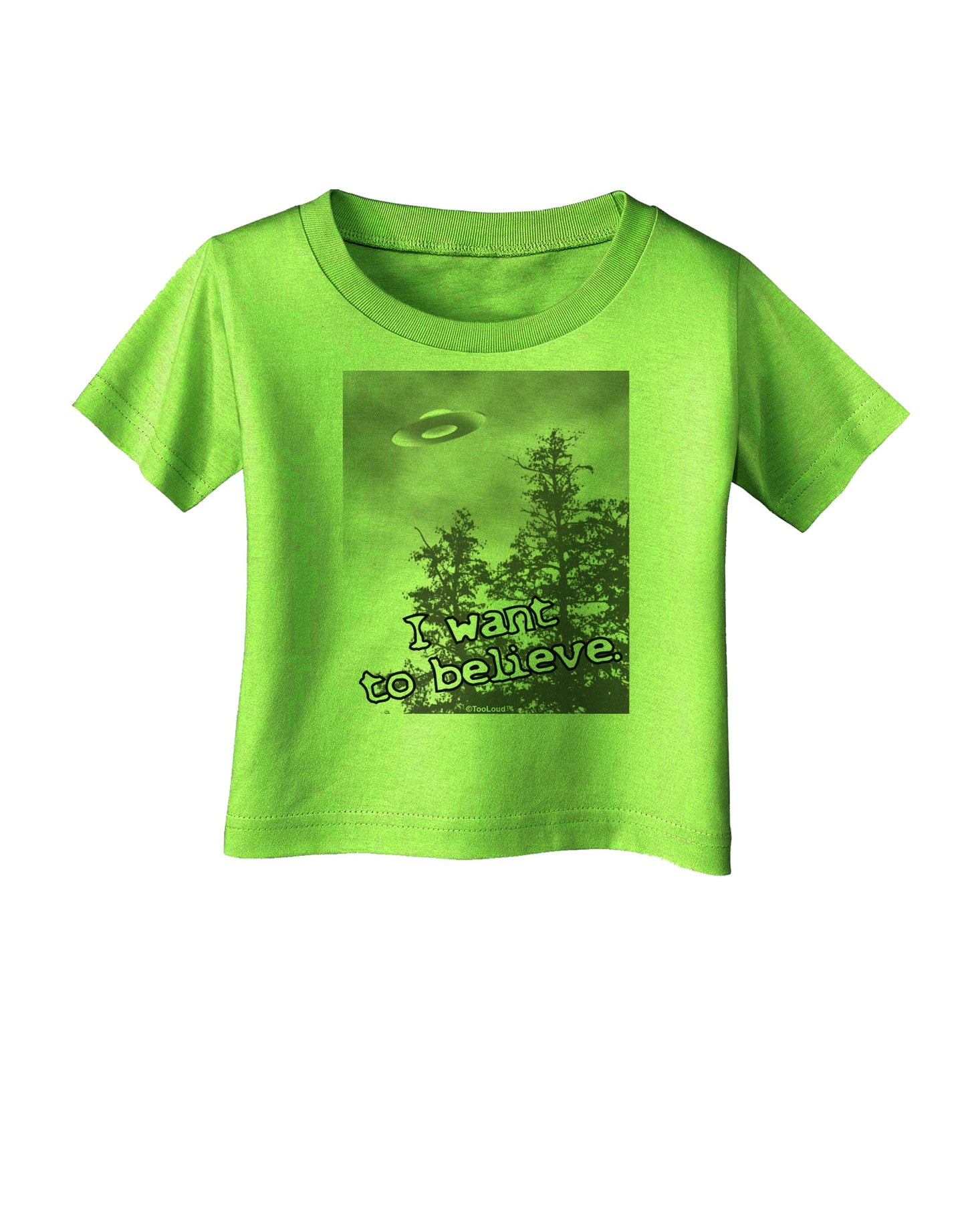 I Want to Believe - UFO Infant T-Shirt by TooLoud-Infant T-Shirt-TooLoud-Lime-Green-06-Months-Davson Sales
