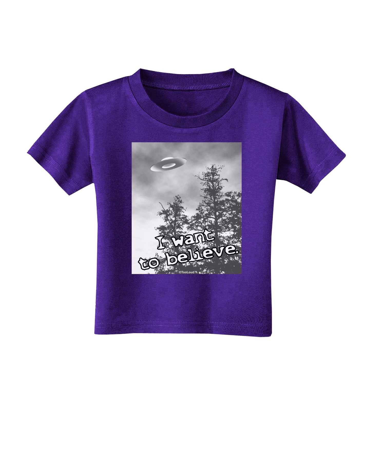 I Want to Believe - UFO Toddler T-Shirt Dark by TooLoud-Toddler T-Shirt-TooLoud-Purple-2T-Davson Sales