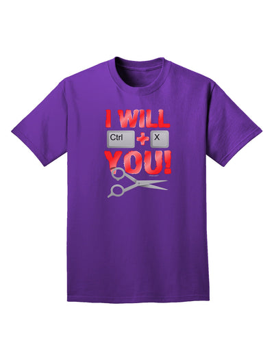 I Will Ctrl X You Adult Dark T-Shirt-Mens T-Shirt-TooLoud-Purple-Small-Davson Sales