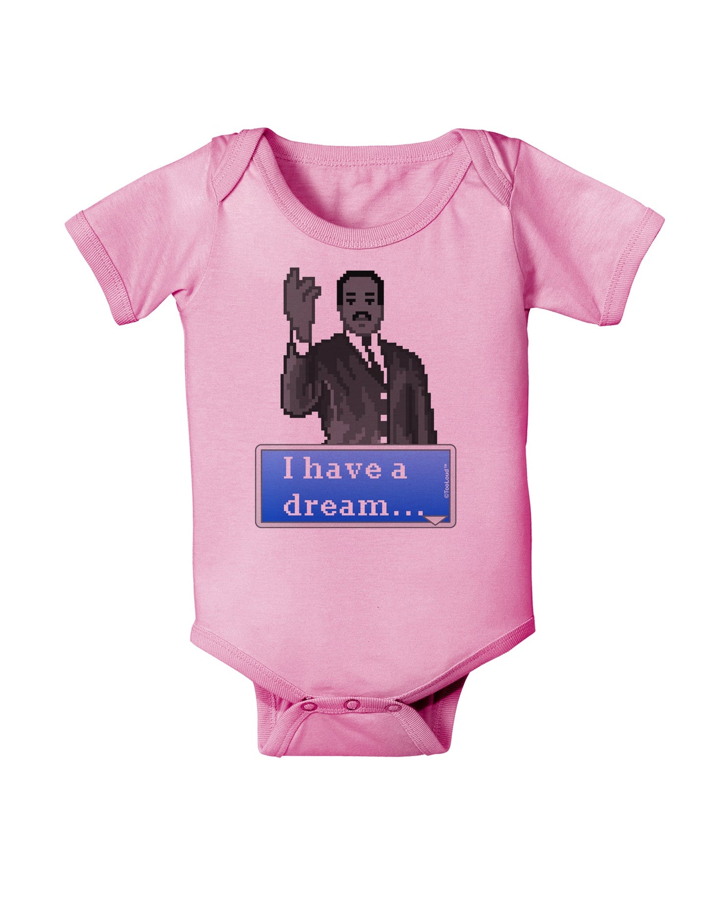 I have a Dream Pixel Art Baby Romper Bodysuit by TooLoud-Baby Romper-TooLoud-Light-Pink-06-Months-Davson Sales
