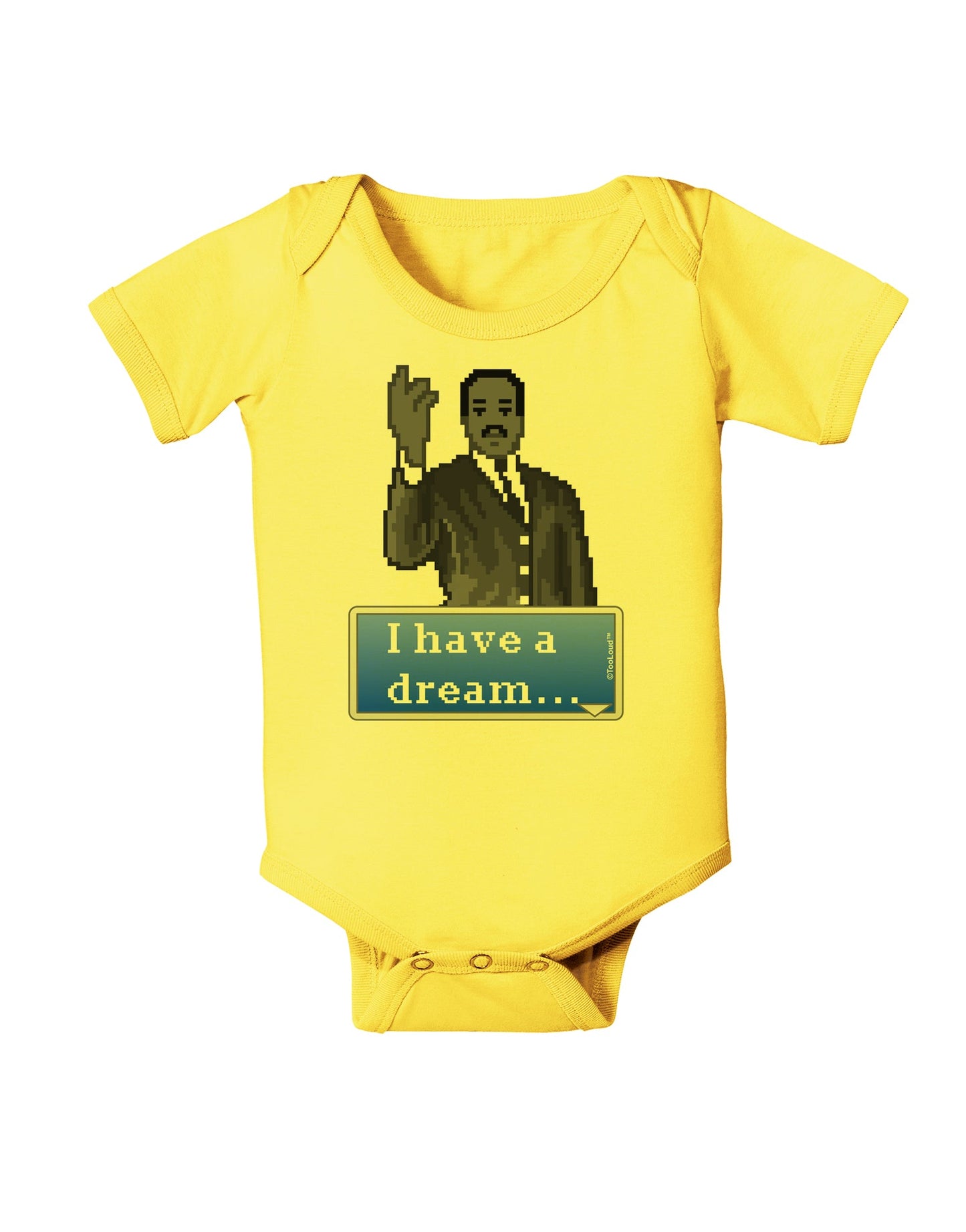 I have a Dream Pixel Art Baby Romper Bodysuit by TooLoud-Baby Romper-TooLoud-Yellow-06-Months-Davson Sales