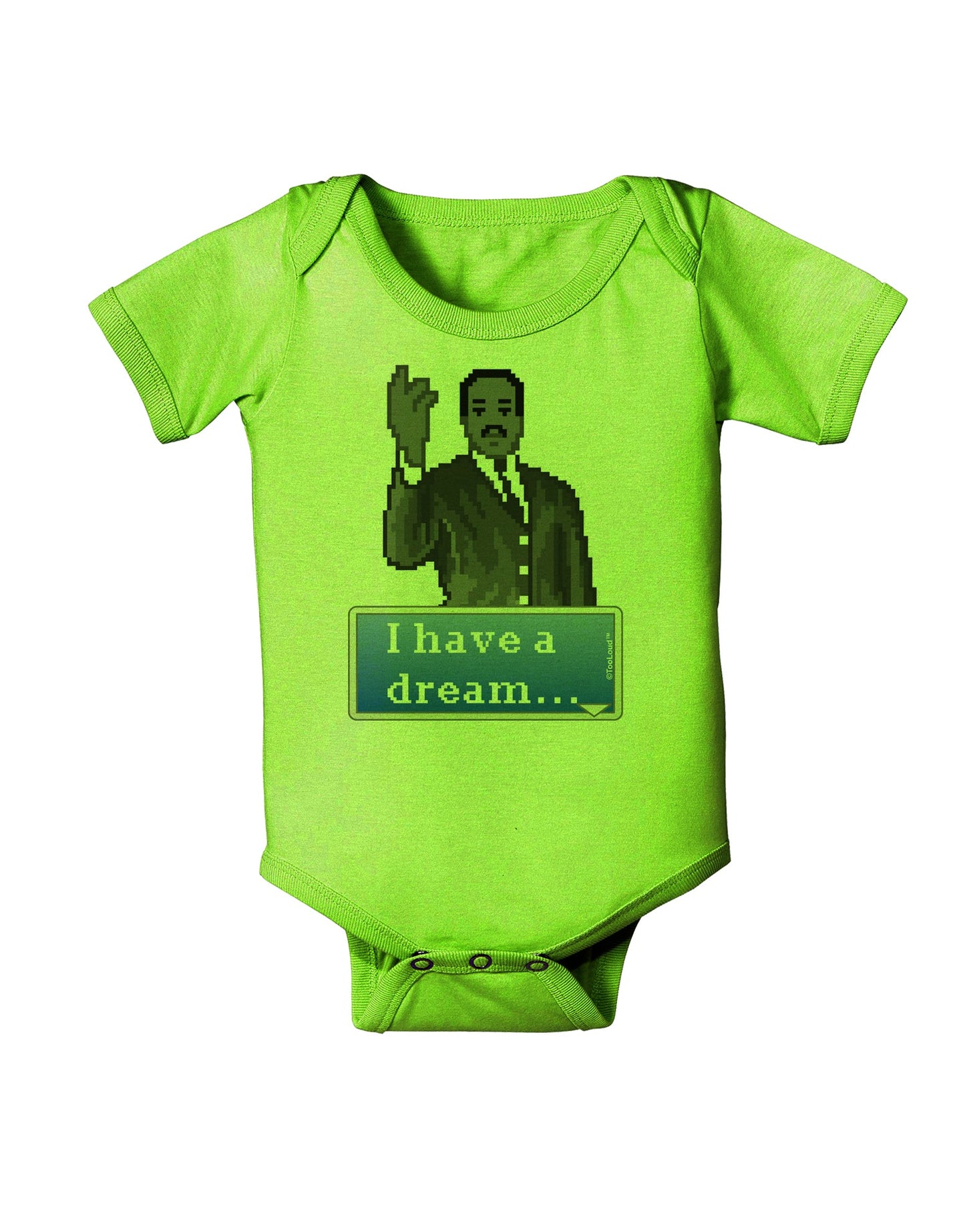 I have a Dream Pixel Art Baby Romper Bodysuit by TooLoud-Baby Romper-TooLoud-Lime-Green-06-Months-Davson Sales