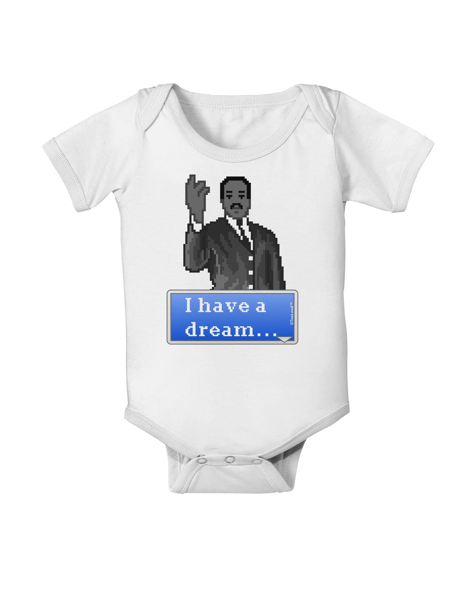 I have a Dream Pixel Art Baby Romper Bodysuit by TooLoud-Baby Romper-TooLoud-White-06-Months-Davson Sales
