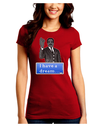 I have a Dream Pixel Art Juniors Crew Dark T-Shirt by TooLoud-T-Shirts Juniors Tops-TooLoud-Red-Juniors Fitted Small-Davson Sales