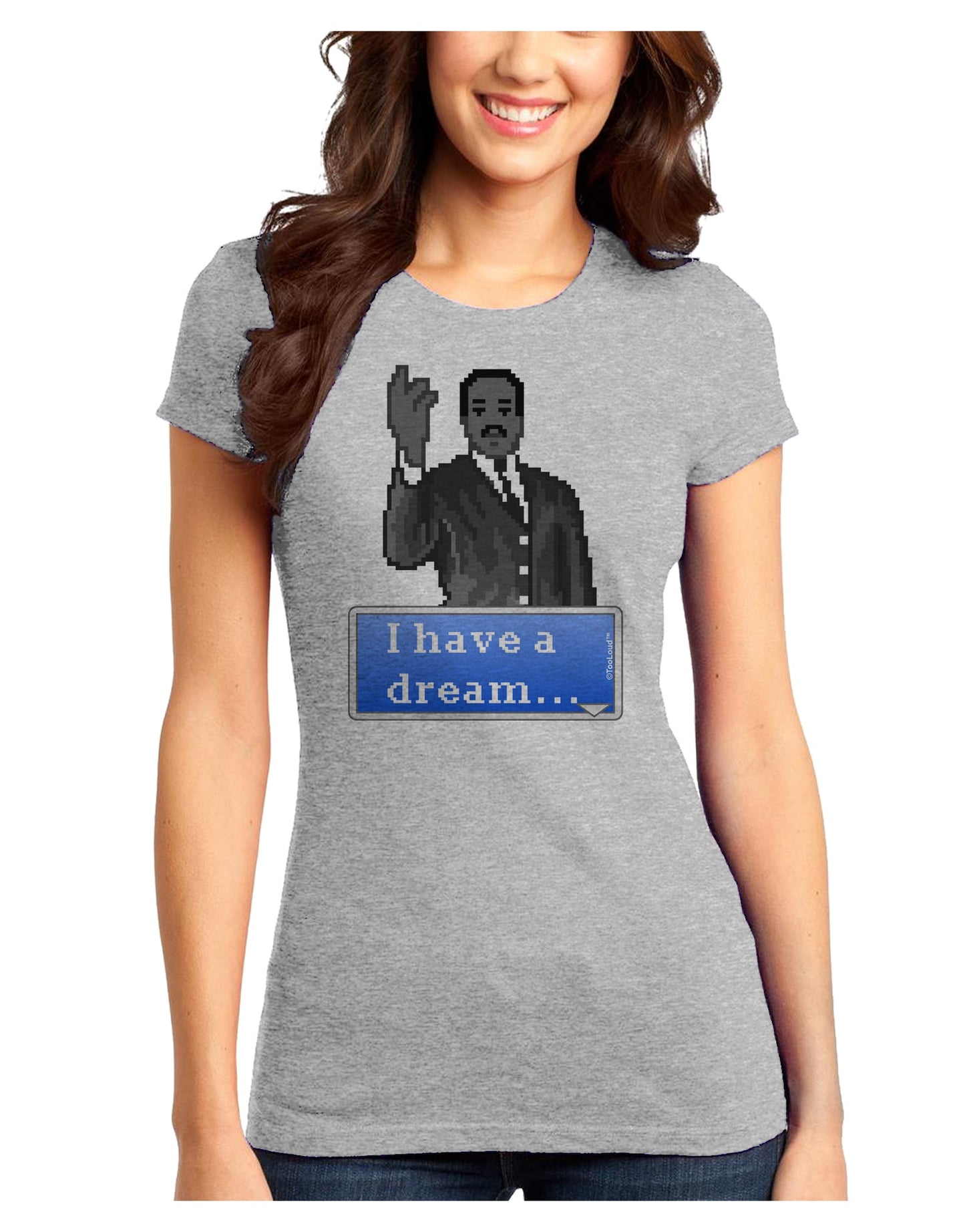 I have a Dream Pixel Art Juniors T-Shirt by TooLoud-Womens Juniors T-Shirt-TooLoud-Ash-Gray-Juniors Fitted X-Small-Davson Sales
