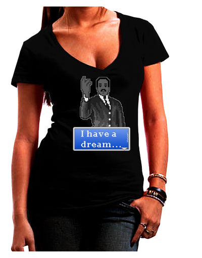 I have a Dream Pixel Art Juniors V-Neck Dark T-Shirt by TooLoud-Womens V-Neck T-Shirts-TooLoud-Black-Juniors Fitted Small-Davson Sales