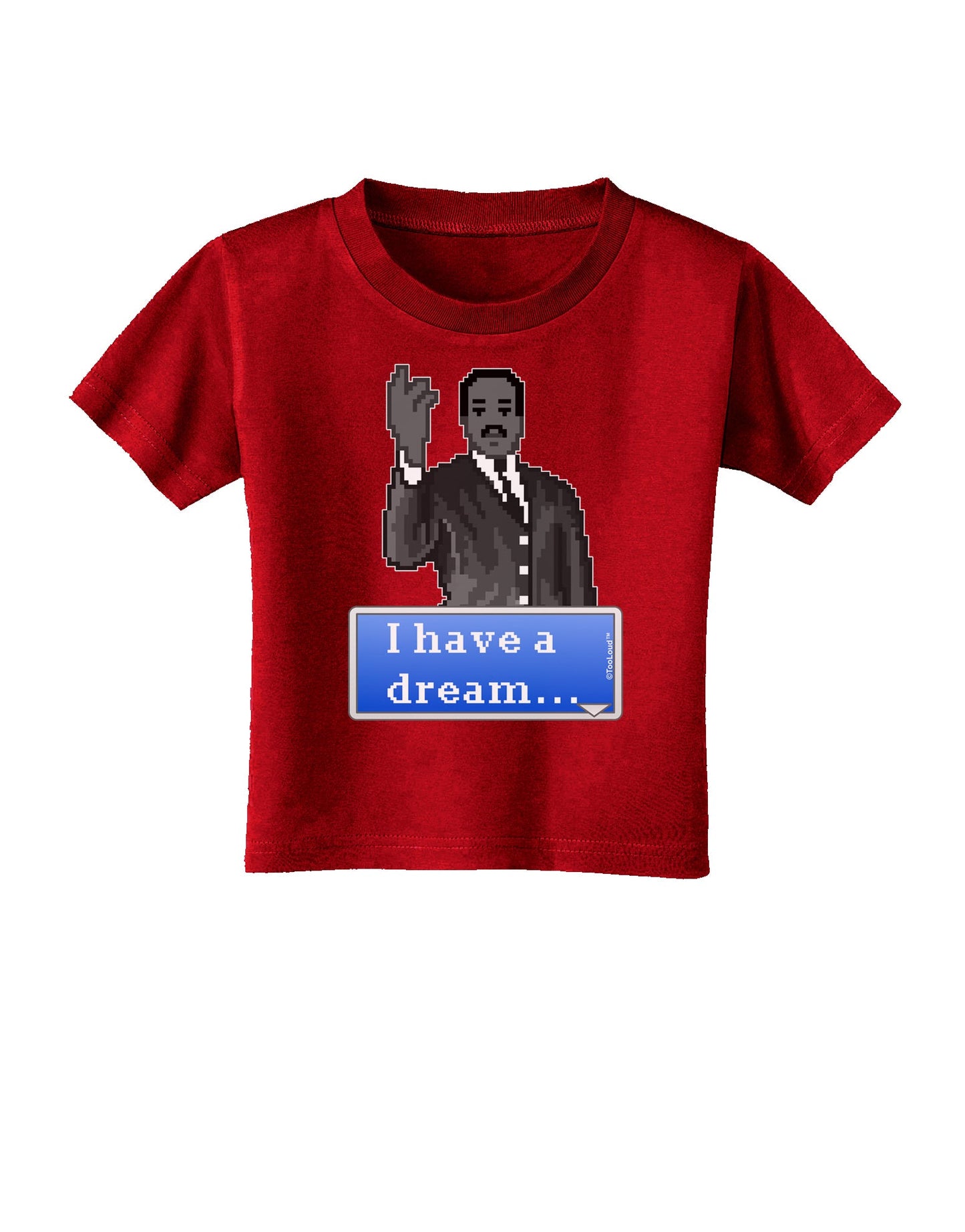 I have a Dream Pixel Art Toddler T-Shirt Dark by TooLoud-Toddler T-Shirt-TooLoud-Red-2T-Davson Sales